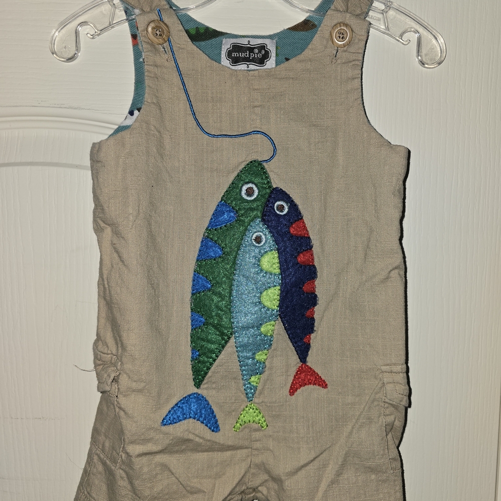 Mud Pie 12-18mos Tan Baby Romper